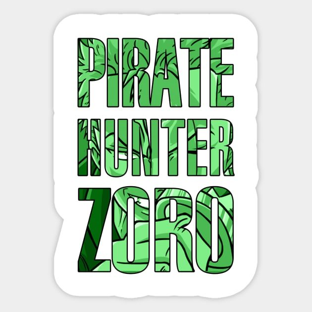 One Piece - Pirate Hunter Zoro Sticker by AquaDuelist